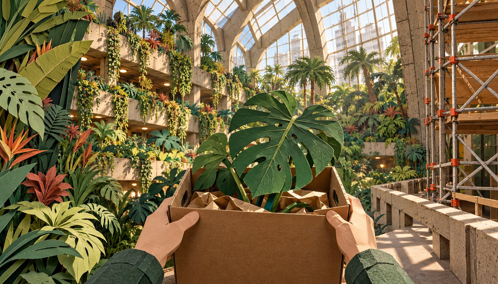 Paper-craft illustration