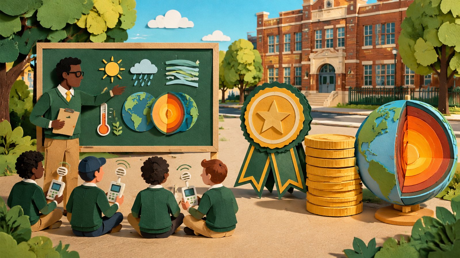 Paper-craft illustration